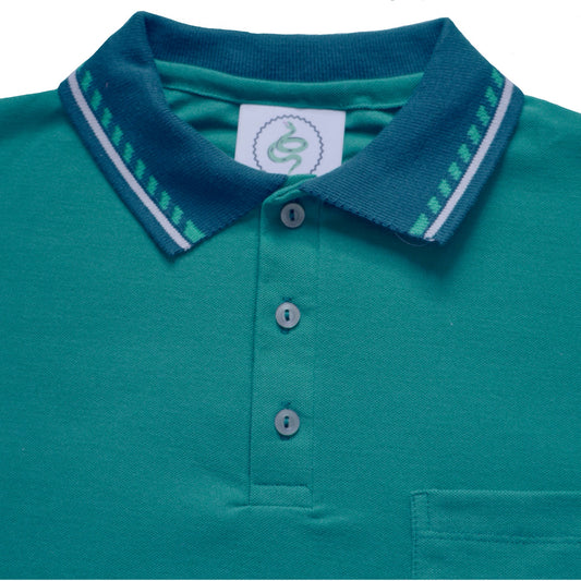 Checker-dot Collar Polo