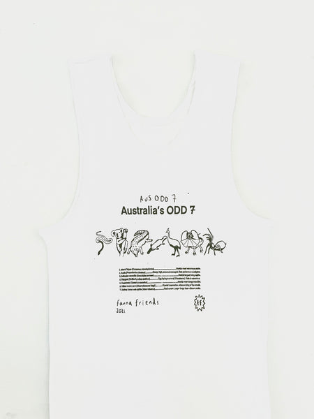 AUS ODD 7 white singlet