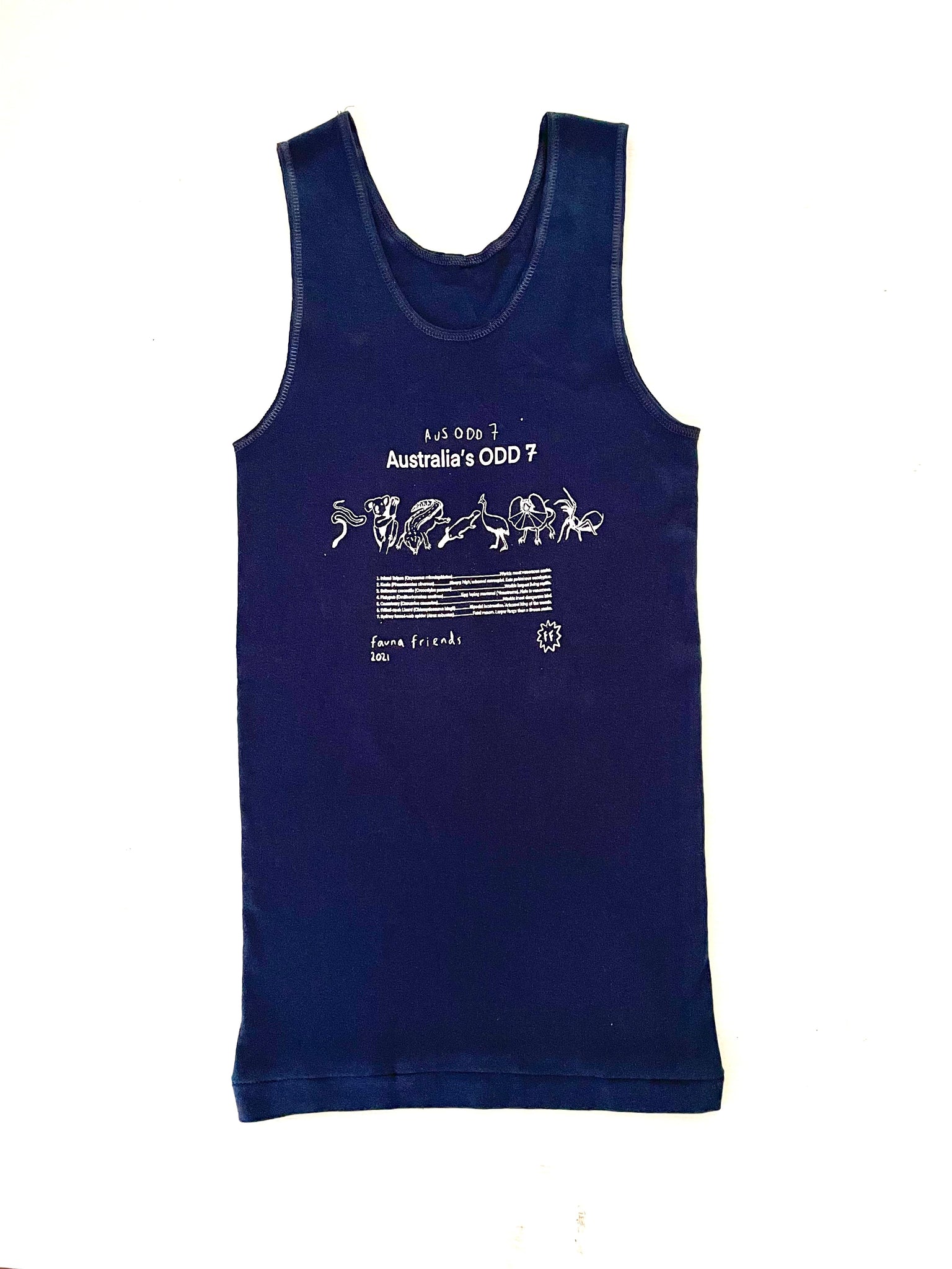 AUS ODD 7 blue singlet